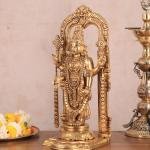 Brass Tirupati Balaji Statue with Hanging Mala | 17" Sacred Masterpiece | 8.5kg Temple Grade Art | Framed Divine Murti | Jaipurio